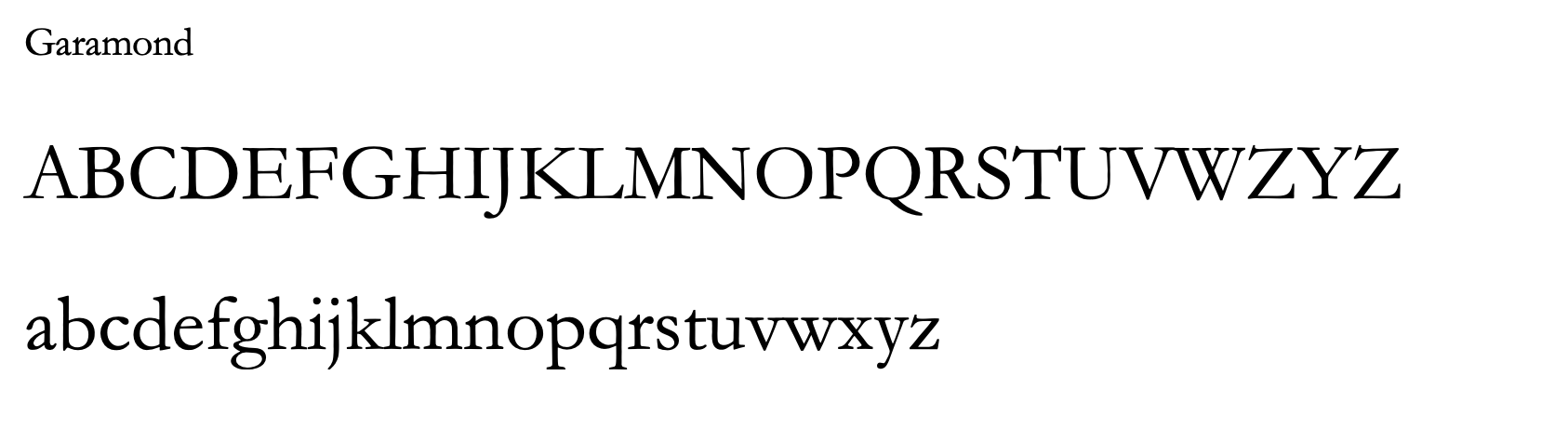 Garamond - good email signature font