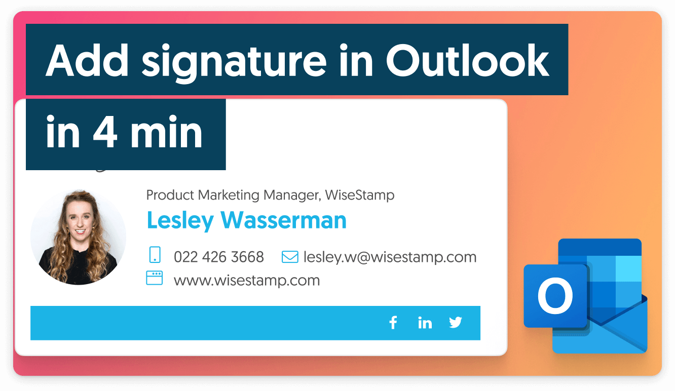 how to add a signature in Outlook