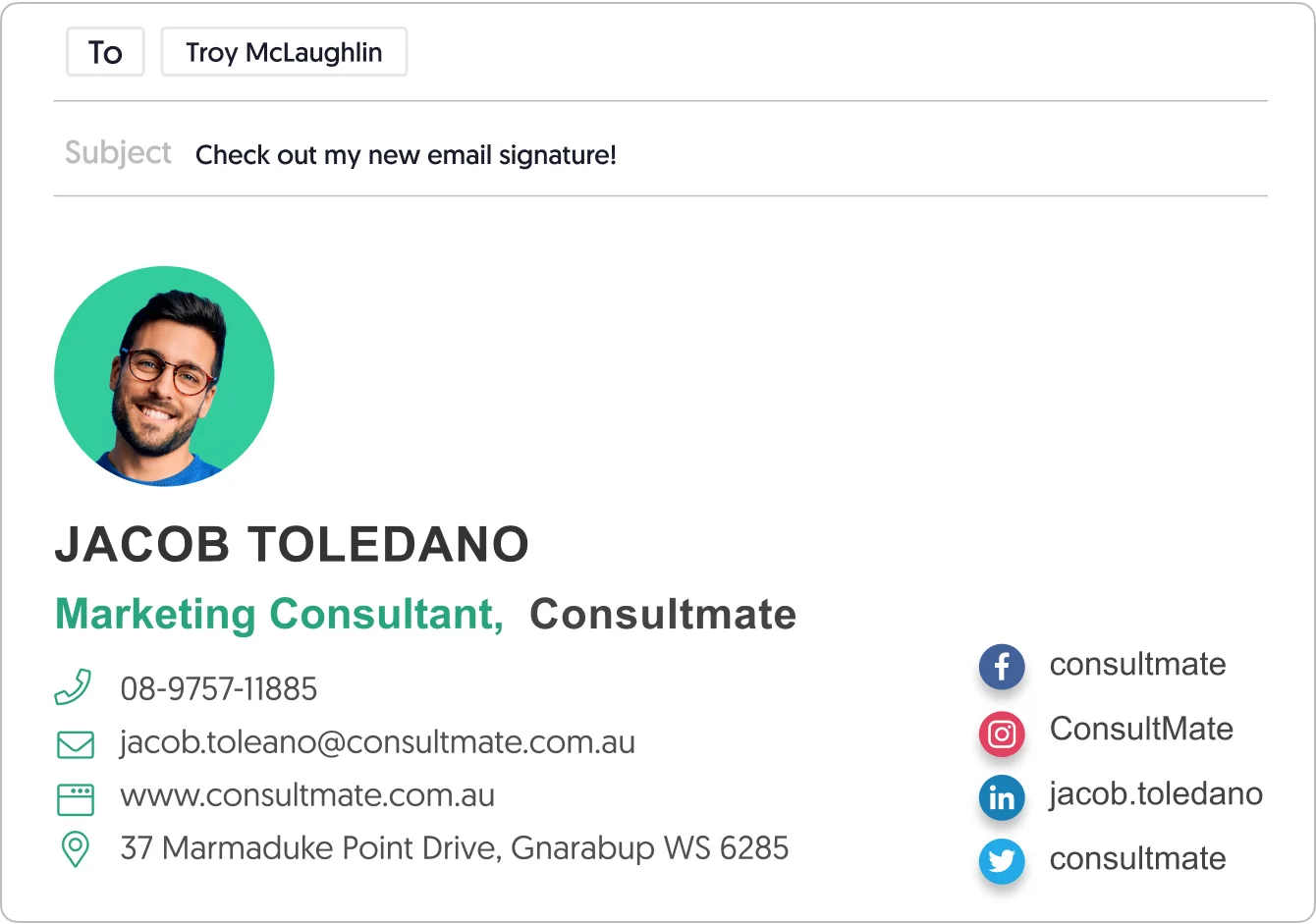 social media icons for email signature outlook