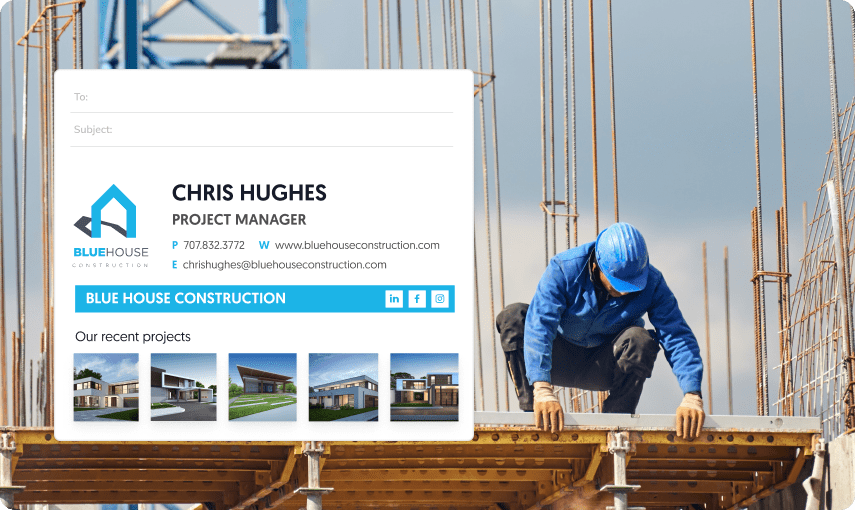 Email signature management solutions for the construction industry